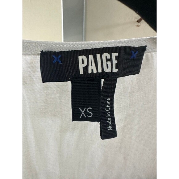 PAIGE Women's Vistah Surplice Front Pleats Peplum Long Sleeve Blouse XS - Picture 8 of 12